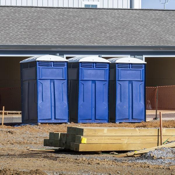Heavy-duty construction site porta potty in Garland, Texas